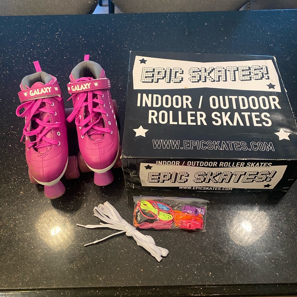 Epic Skates Girls Pink Roller Skates-size 5